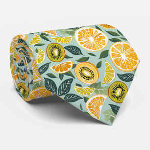 Motif Citron Kiwi Cravate pour Homme 