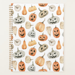 Motif Citrouille d'aquarelle amusant