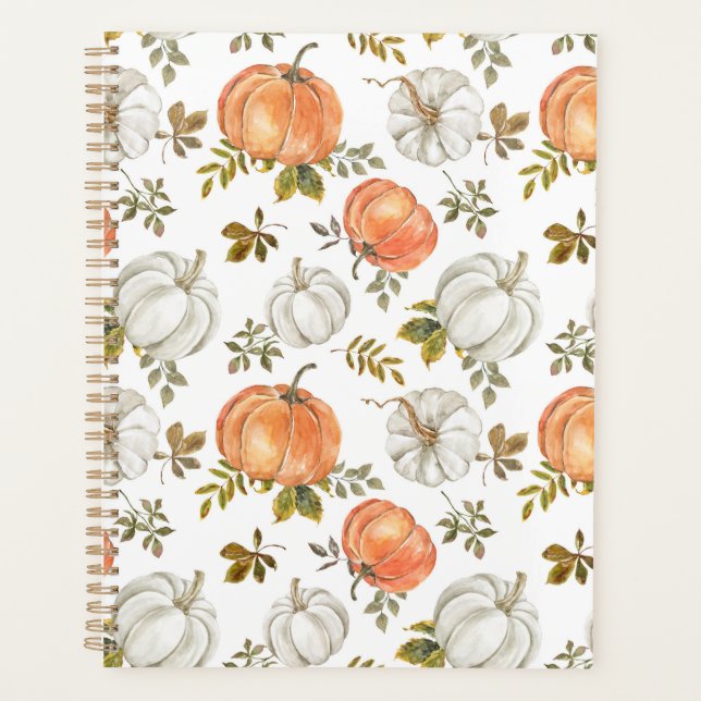 Motif Citrouille d'aquarelle d'automne (Devant)