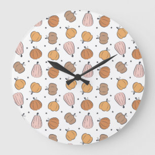 Motif Citrouille moderne - Horloge
