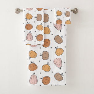 Motif Citrouille moderne - Serviettes de bain