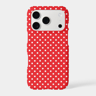 Motif classique à pois rouges et blancs