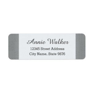 Motif classique - Argent - Adresse de retour perso