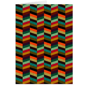 Motif coloré multicolore Herringbone Style