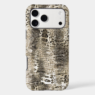 Motif Cool Neutre en Peau de Serpent Marron