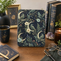 Motif Corbeau Céleste & Croissant de Lune
