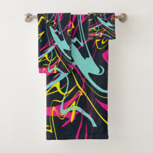 Motif couleur Abstrait Memphis Lines