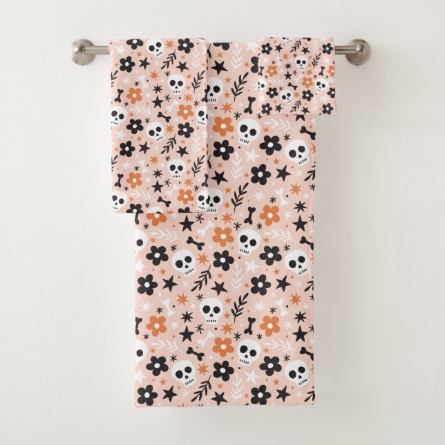 Motif crâne de fleurs (En situation)