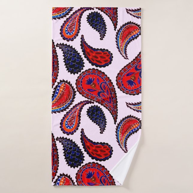 Motif créatif sans couture avec cachemire dessiné  (Serviette de bain)