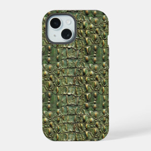 Motif cuir de crocodile vert