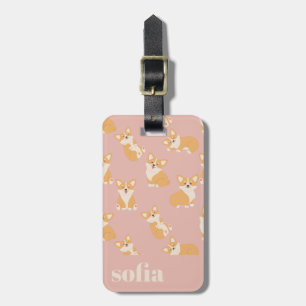 Motif Cute Corgi étiquette bagage pour amoureux de