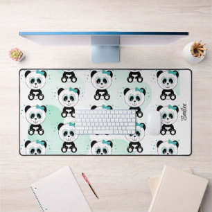Motif Cute Panda (Mint Green)