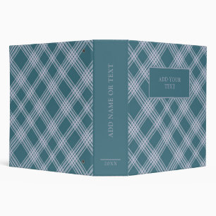 Motif Cyan Plaid Muet - Classeur 3 Cernes Personna