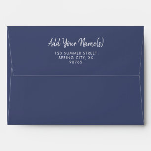 Motif damassé floral bleu foncé - Enveloppes