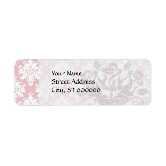 motif damassé rose et blanc crème