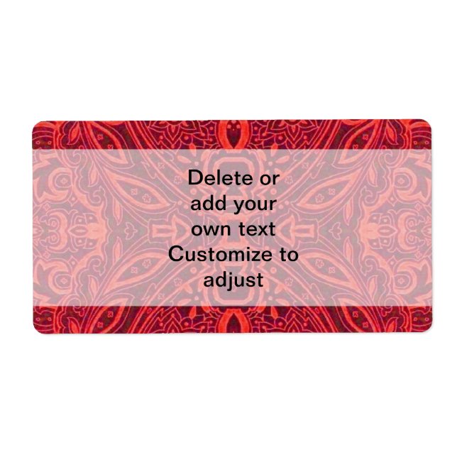 Motif damassé rouge (Devant)