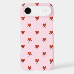 Motif d'amour sans couture de cœurs rouges mignons