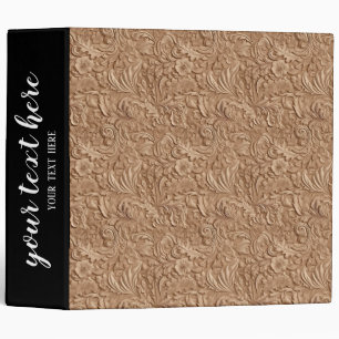 Motif d'apparence en cuir motif 3 anneau classeur