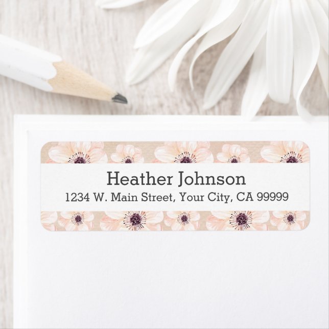 Motif d'aquarelle de la fille florale (En situation)