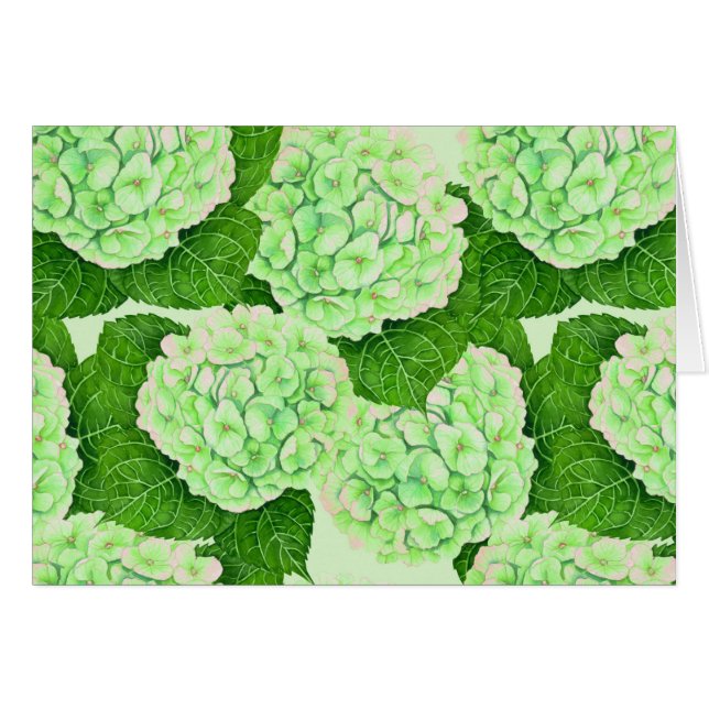 Motif d'aquarelle Hydrangea (Devant horizontal)