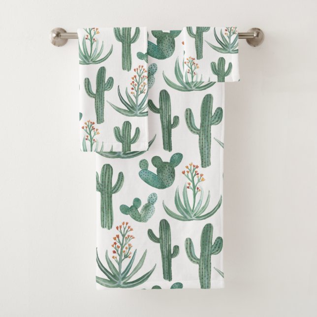 Motif d'aquarelle Succulent Cactus du désert (En situation)