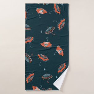 Motif d'aquarelle transparente avec parapluie amus