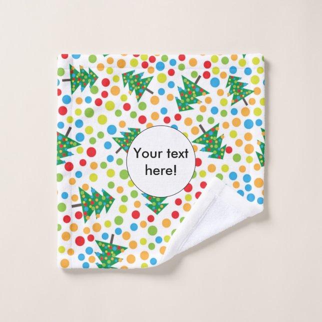 Motif d'arbres de Noël (Gant de toilette)