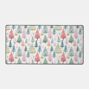 Motif d'arbres de Noël au pin pastel coloré