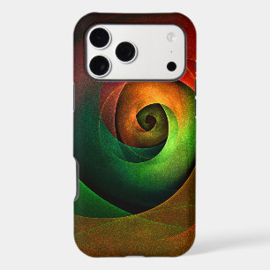 Motif d'art abstrait moderne floral rouge-vert #21