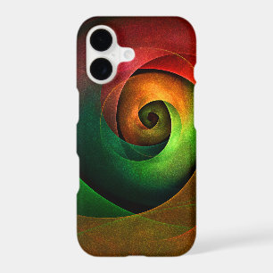Motif d'art abstrait moderne floral rouge vert #21