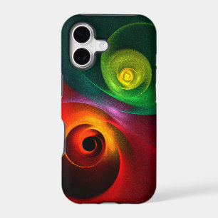Motif d'art abstrait moderne Yin Yang vert rouge #
