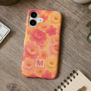 Motif d'art aquarelle de fleurs de pivoine personn