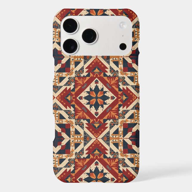 motif d'art de bloc de patchwork géométrique vinta (Verso)