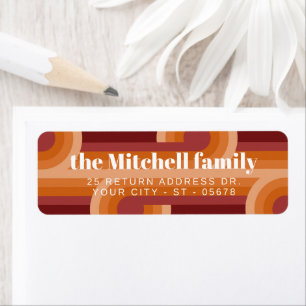 Motif d'art des vagues Abstraites rétro personnali