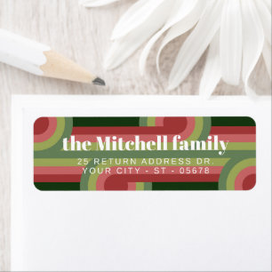 Motif d'art des vagues Abstraites rétro personnali