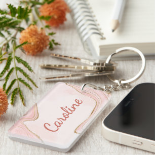 Motif d'art marbré en or rose pâle personnalisé