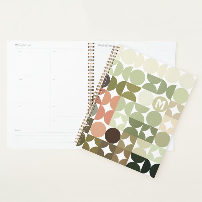 Motif d'art personnalisé Olive Green Coral Orange (Devant avec enveloppe)