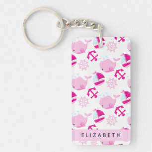 Motif De Baleines, Baleines Roses, Votre Nom