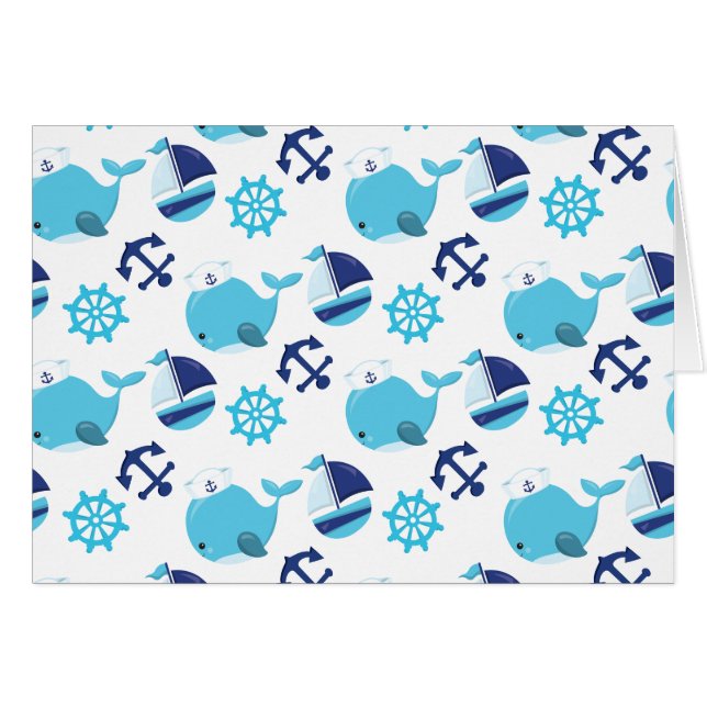 Motif De Baleines, Beaux Baleines, Baleines Bleues (Devant horizontal)