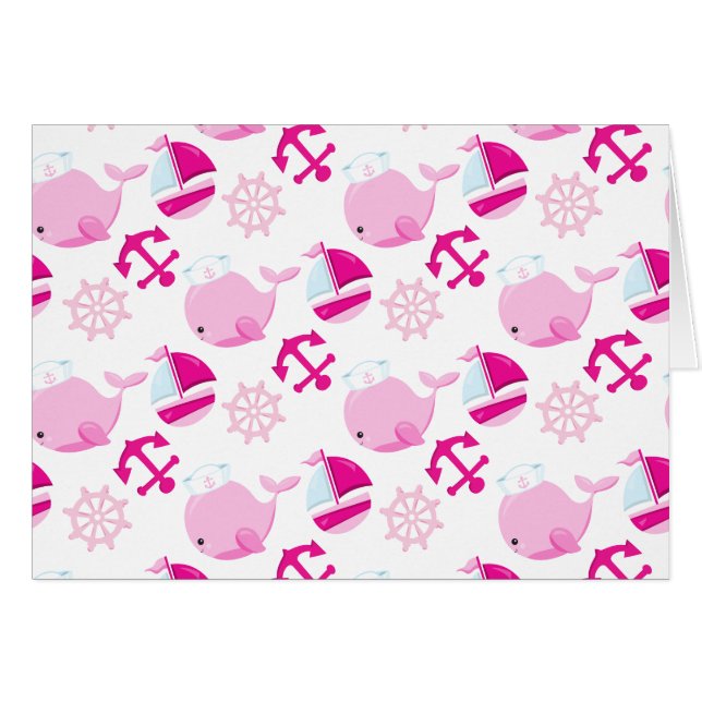 Motif De Baleines, Beaux Baleines, Baleines Roses (Devant horizontal)