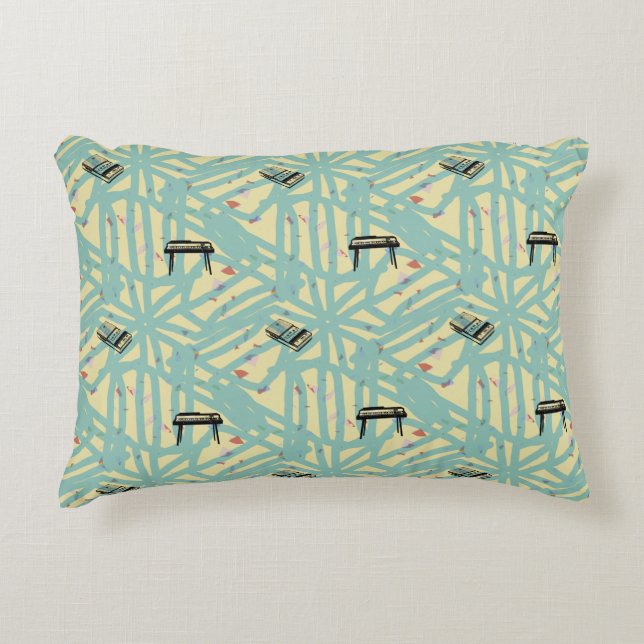 Motif de bande d'orgue de musique graffiti Coussin (Devant)