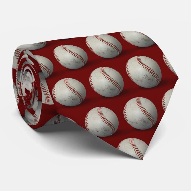 Motif de baseball | Cravate cadeau sportif (Roulé)