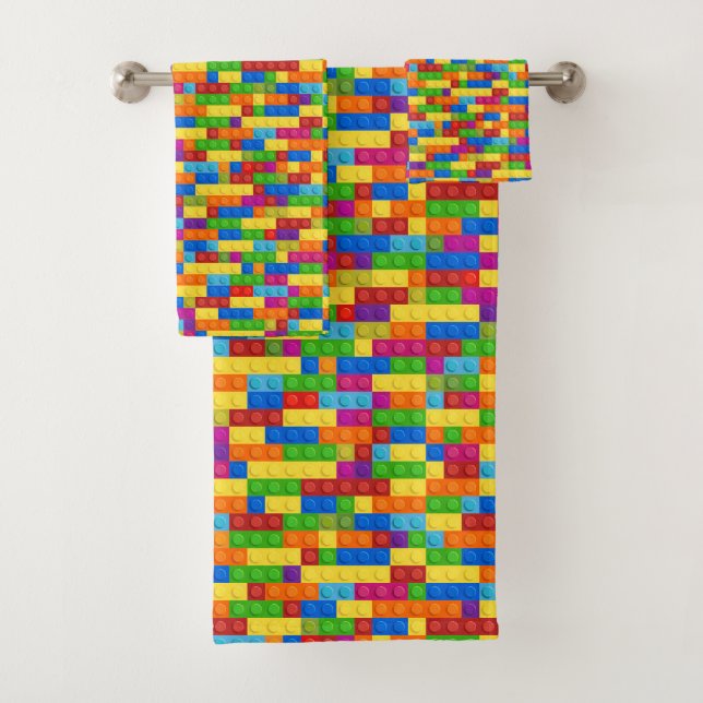 Motif de bloc de construction coloré (En situation)