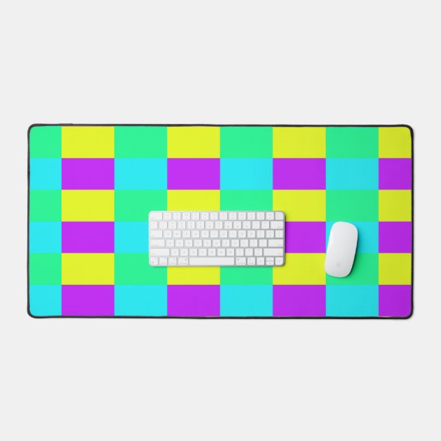 Motif de blocs de couleur néon (Clavier et souris)