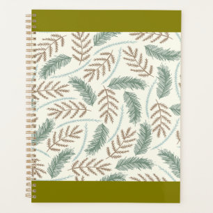 Motif de branches persistantes de pin et de cèdre
