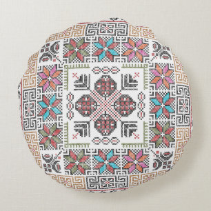 Motif de broderie Coussin d'art palestinien Tatree