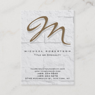 Motif de  Brown Monogramme Carte de visite
