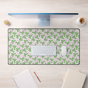 Motif de cactus et de fleurs roses