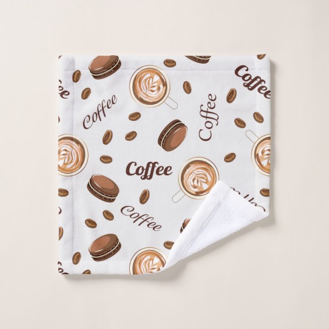 Motif de café (Gant de toilette)