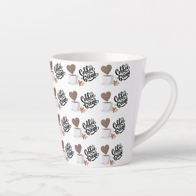 Motif de café Latte Mug (Droite)